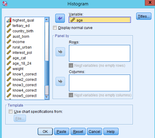 Choose the variable you want to plot.