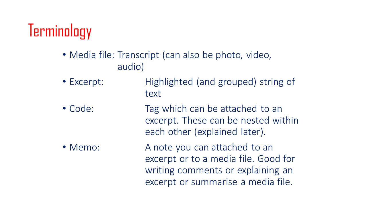 Terminology.