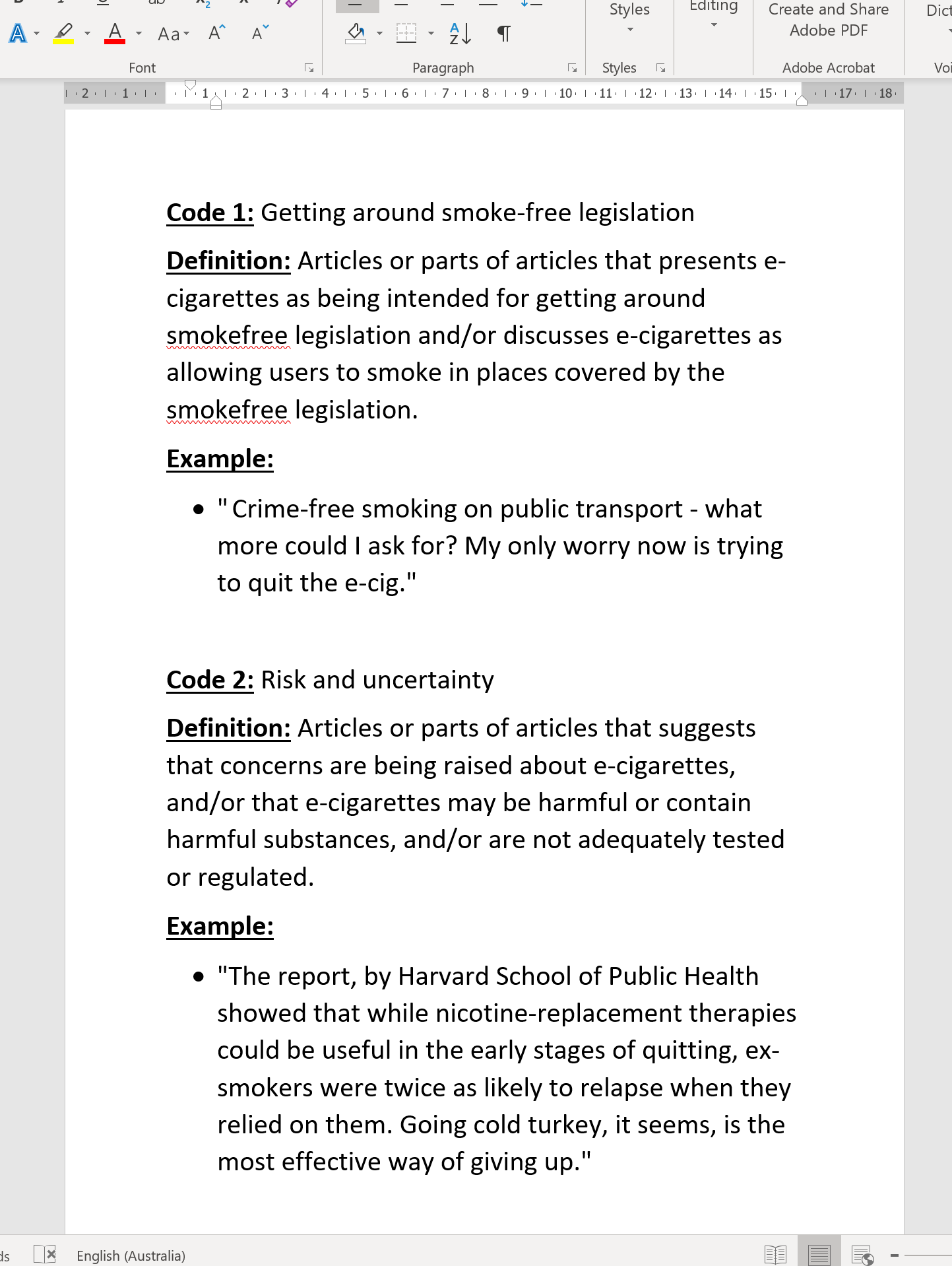 sample codebook for qualitative research