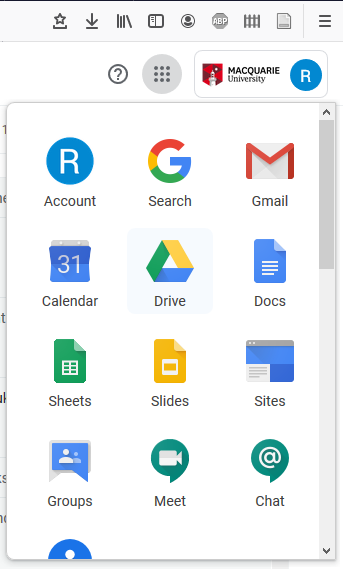 Finding Google Drive